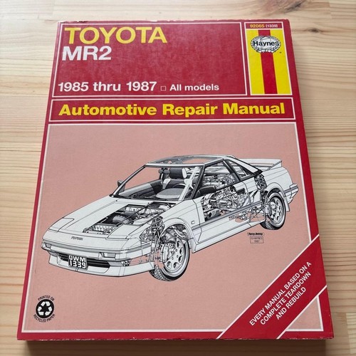 Haynes toyota mr2 - toyota, 1985-1987
