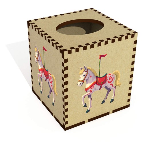 Square carousel horse wooden - 'carousel,