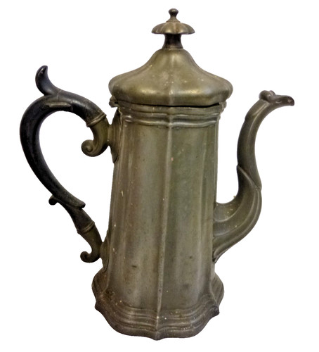 Antique pewter lidded - antique, late
