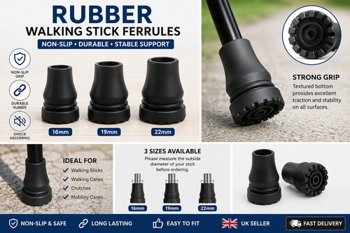 Rubber walking stick ferrules - stick,