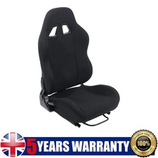 Runners Fibreglass Seat Large Adjustable & Black Bucket Racing