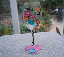 Lolita "Shopaholic, Too" Hand Painted Recipe On Bottom Wine Glass