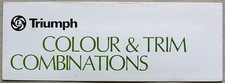 TRIUMPH CARS Colours Trim