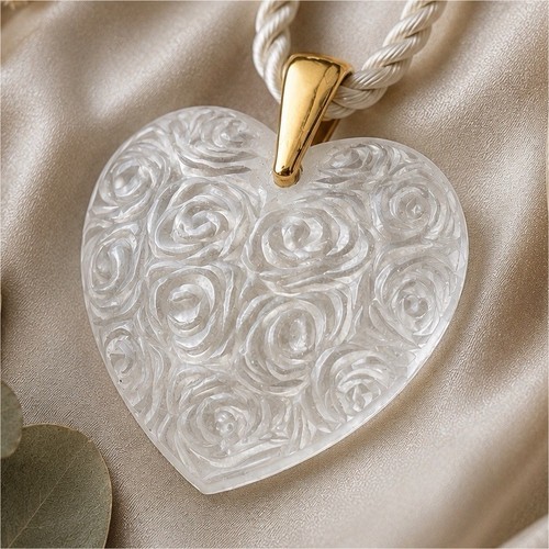 Lalique frosted crystal rose - lalique,