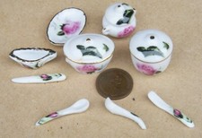 Dolls House 12 Piece Pink Rose