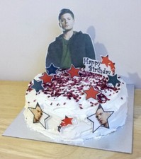Jensen Ackles Supernatural Cake Scene Stand Up Toppers Edible Party Decorations