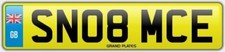 MCE SNOB NUMBER PLATE SN08 MCE