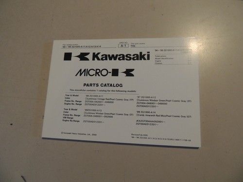 Parts catalog kawasaki gtr1000 - catalog,