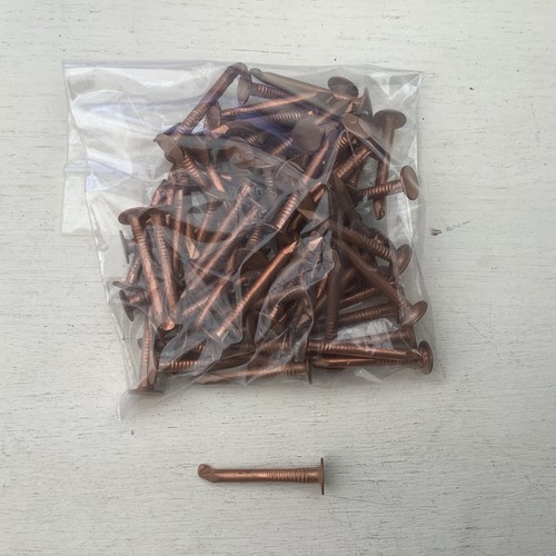 Bag 75x copper clout nails - 75x,