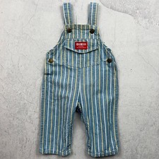 Rare Vintage 80s Striped Beach Dog OshKosh Dungarees Overalls - 6/9 Months