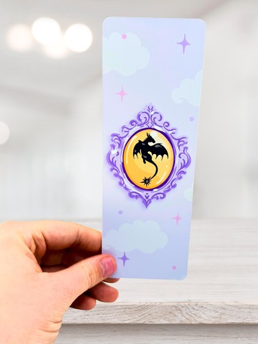 Dragon cameo bookmark purple - cameo,