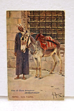 Antique 1910s Postcard Tripoli Guida Tripolina w/ Donkey Vino di China Serravall