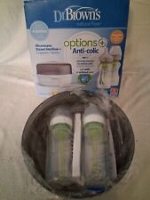 NEW Dr. Brown's Baby Options+ Anti Colic Steamer & 2 Feeding Bottles Starter Kit