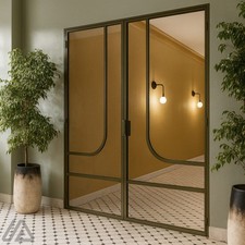 Double Hinged Aluminium Black