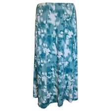 Eastex Teal Blue Abstract Midi