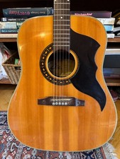 Eko Vintage Six string acoustic guitar + solid travel case. Plays like a dream
