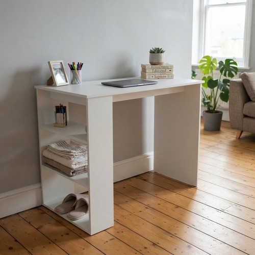 90cm white wooden computer - white,