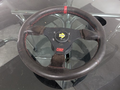 Genuine omp suede steering - suede,