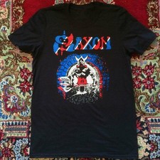 Vtg Saxon Band Shirt Unisex