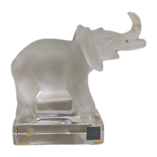 Lalique crystal elephant - crystal,