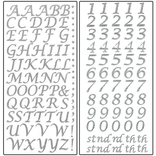 Glitter letters number - &,