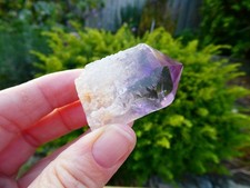 Amethyst Crystal 50mm Tower 6 Sided Point Flat Base Polished Top Rough Sides 65g