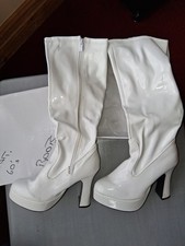 60's White Boots Size 38 UK 5
