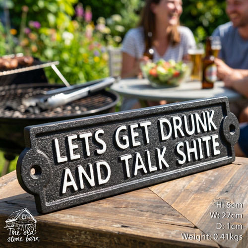 Real cast iron humorous plaque - real,