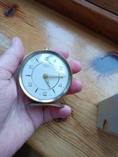 Oris red enamel alarm clock (amazing con, working) with box