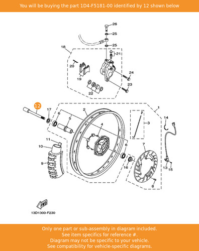 Yamaha axle wheel - axle,,