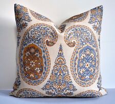 Travers & Co/Romo Designer Cushion Cover 'Indian Wedding' Paisley Blue 50x50cm
