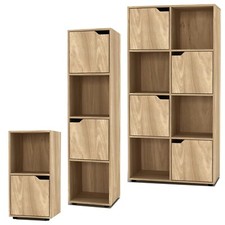 2, 4, 8 Cube Bookcase Shelving Display Shelf Storage Unit Wooden Door Organiser
