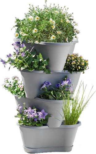 Stackable garden plant pot - garden,
