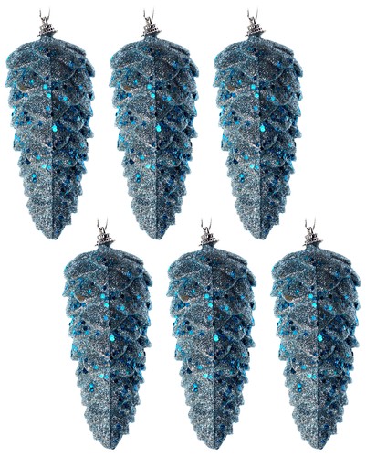 Large 13cm ice blue - pine, cone