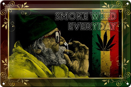 Metal sign cannabis 30x20 - , cm