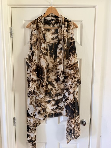 Abstract sepia print - abstract, chiffon