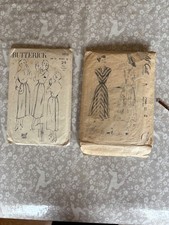 PAIR of 1940's original sewing patterns for ladies dress complete