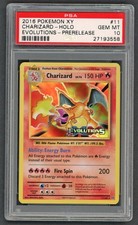 Pokemon Cards - PSA 10 Charizard 11/108 - PRERELEASE Evolutions - GEM MT