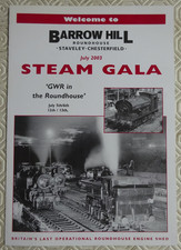 Barrow Hill Roundhouse Steam Gala brochure/programme (July 2003)
