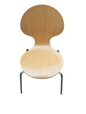 Wooden Retro Style Stacking Chair With Metal Chrome Legs - Delivery Available 
