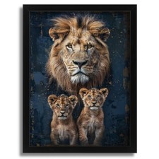 African Lion Family Wall Art