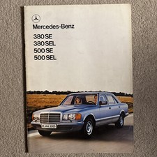 Mercedes-Benz S Class Saloons Brochure 1980 - 380 SE  380 SEL  500SE  500 SEL