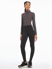 LeMieux Young Rider Orla Pull On Black Full Silicone Elastic Waist Seamless Kids