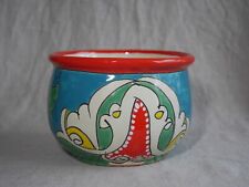 Large Hand Painted Colourful Mexican Pottery Planter Flower Pot with Drainage