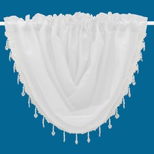 Crystal Beaded Voile Swags All