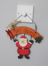'Merry Christmas' Wooden Santa, tree and sled sign