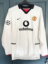 Nike MANCHESTER UNITED 2002 2003 AWAY Shirt LONG SLEEVE Men Sz L * KEANE * Rare