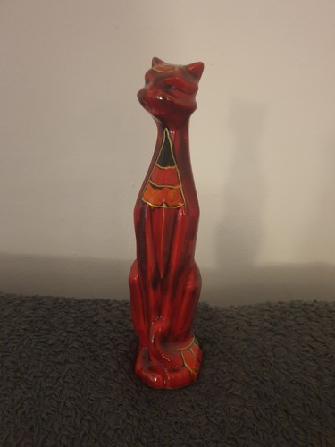 Anita harris deco cat signed - harris,