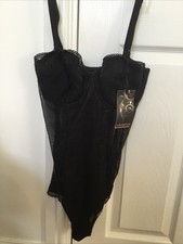 CHARNOS CAMEO LACE BODY BLACK