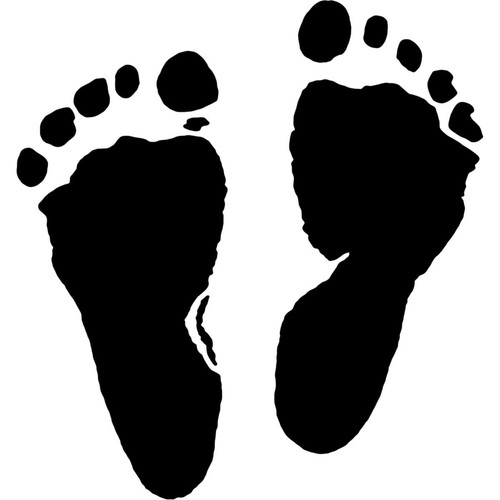 Baby footprints stencils - 'baby, footprints'